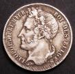 London Coins : A145 : Lot 577 : Belgium Half Franc 1835 with signature on truncation KM#14 GF/NVF toned