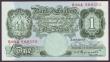 London Coins : A146 : Lot 140 : One pound Peppiatt B258 issued 1948 unthreaded series R64A 888555, EF