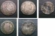 London Coins : A146 : Lot 1594 : Scotland (5) Ten Shillings 1687 VG, 10 Shillings 1691 Near Fine, Shilling James VI Billon issue Abou...