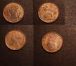 London Coins : A146 : Lot 2216 : Farthings (2) 1861 Freeman 503 dies 3+B GEF/EF, 1894 Freeman 569 dies 7+F UNC with a spot behind the...