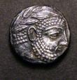 London Coins : A147 : Lot 1794 : Phoenicia Silver Stater (c.400-350BC) Sidon, Arados Obverse Bearded Head of deity right, Reverse gal...