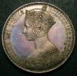 London Coins : A147 : Lot 2153 : Crown 1847 Gothic UNDECIMO edge Proof ESC 288 toned UNC, slabbed and graded CGS 82