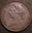 London Coins : A147 : Lot 2280 : Farthing 1879 Ordinary 9 Bronze Proof Freeman 539 dies 5+C UNC toned with a small scratch on the por...