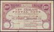 London Coins : A148 : Lot 298 : New Zealand 20 shillings Postal Note dated 1927 series No.A 094778, without counterfoil & date s...