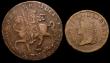 London Coins : A149 : Lot 1196 : Ireland (2) Crown 1690 Gunmoney S.6578 Good Fine, Shilling Gunmoney 1690 May Small size S.6582D Abou...