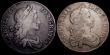 London Coins : A149 : Lot 1962 : Crowns (2) 1664 XVI edge ESC 28 Fine, 1663 XV edge ESC 22 VG/Fine reverse with a couple of longer sc...