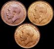 London Coins : A149 : Lot 2282 : Halfpennies (3) 1922 Freeman 401 dies 1+A, 1923 Freeman 402 dies 1+A, 1924 Freeman 403 dies 1+A all ...