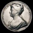London Coins : A150 : Lot 743 : Queen Caroline Coronation 1727 34mm diameter in silver by J.Croker Eimer 512 Obverse Bust left weari...