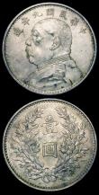 London Coins : A150 : Lot 939 : China - Republic Dollars (2) Year 9 (1920) Yuan Shih-Kai 7 characters above head Y#329.6 A/UNC and l...