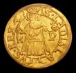London Coins : A151 : Lot 1040 : Hungary Goldgulden Matthias Corvinus undated (1458-1490) Friedberg 22 PCGS Genuine, Scratch, UNC det...