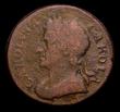 London Coins : A151 : Lot 2309 : Farthing 1673 CAROLA error Peck 523 only Fair but the error very clear