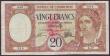 London Coins : A151 : Lot 427 : New Hebrides 20 francs issued 1941, Provisional overprint (on New Caledonia Pick37), series A.49 930...