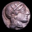 London Coins : A152 : Lot 1905 : Athens, Attica Tetradrachm (449-404BC) Obv. Head of Athena right, Rev. Owl with olive branch AOE, we...