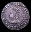 London Coins : A152 : Lot 2054 : Sixpence Elizabeth I 1566 6 over 5 mintmark Portcullis/Portcullis over Rose S.2561 About VF with an ...