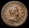 London Coins : A152 : Lot 2095 : Farthing 1720 I of GEORGIVS and X of REX are double struck, CGS Variety 03, VF slabbed and graded CG...