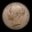 London Coins : A152 : Lot 2197 : Farthing 1843 3 over 2 (Reverse A) CGS Variety 03 EF toned, slabbed and graded CGS 70, the finest kn...