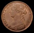 London Coins : A152 : Lot 3165 : Penny 1871 Freeman 61 dies 6+G EF with some carbon marks on the reverse, rare in this high grade