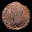 London Coins : A153 : Lot 1043 : Ireland Farthing 1691 Limerick as S.6595 Reversed N in HIBERNIA, also with the H in HIBERNIA having ...
