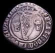 London Coins : A153 : Lot 1049 : Ireland Groat Henry VIII First Harp Coinage, initials HR beside the shield (1540) S.6475 Fine with a...
