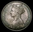 London Coins : A153 : Lot 2186 : Crown 1847 Gothic, Plain edge, ESC 291 EF toned, the reverse with some light hairlines, 