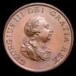 London Coins : A153 : Lot 2243 : Halfpenny 1799 5 Incuse gunports Peck 1248 EF