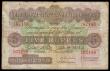 London Coins : A153 : Lot 297 : Ceylon 5 rupees dated 2nd October 1939 series F/8 67186, perforated edge left side (issued in bookle...