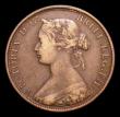 London Coins : A153 : Lot 746 : Mint Error - Mis-strike Halfpenny Victoria Bun head Obverse 7 Brockage Near Fine 