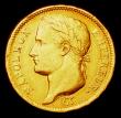 London Coins : A153 : Lot 981 : France 40 Francs 1808H La Rochelle KM#688.2 Fine with some edge nicks, rare