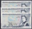 London Coins : A154 : Lot 100 : ERROR £5 Page B334 (3) series 25X 869380 to 25X 869382, first note serial numbers too far to t...