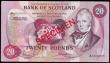 London Coins : A154 : Lot 317 : Scotland Bank of Scotland £20 SPECIMEN dated 1st October 1970 series A000000 signed Polwarth &...