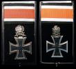 London Coins : A154 : Lot 675 : Germany, WW 2 replica Nazi awards (3) Knights Cross of the Iron Cross with oak leaf and swords, in c...