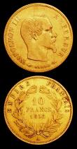 London Coins : A156 : Lot 1184 : France (2) 10 Francs 1858A KM#784.3 Good Fine, 5 Francs Gold 1860A KM#787.1 Fine/VF
