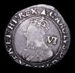 London Coins : A156 : Lot 1805 : Sixpence Charles I S.2811/2813 mule of Type 3/3a, Obverse with inner circle, mintmark Bell Fine or n...
