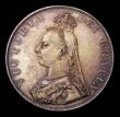 London Coins : A156 : Lot 1949 : Double Florin 1887 Roman 1 ESC 394 UNC with a deep golden tone