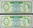 London Coins : A156 : Lot 83 : Belize Government $1 (2) both dated 1st January 1976 series A/2 947353 & A/2 947354, a consecuti...