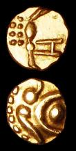 London Coins : A157 : Lot 1486 : Indian States Gold Fanams (2) Cochin -  Hoysala 14th Century Vira Raya type, 0.39 grammes NVF, Mysor...
