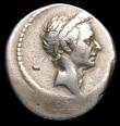 London Coins : A157 : Lot 1760 : Julius Caesar.  Ar denarius.  C, 40 BC.  Rev; Bull-calf walking left; Q•VOCONIVS above, VITVLVS...