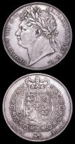 London Coins : A157 : Lot 2529 : Halfcrowns (2) 1823 ESC 634 GVF Ex-Franks 1/8/2010 Lot 297, 1824 ESC 636 NVF, Ex-Croydon Coin Auctio...