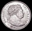London Coins : A157 : Lot 2577 : Halfcrown 1817 Bull Head ESC 616 NEF starting to tone