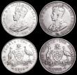 London Coins : A158 : Lot 1011 : Australia (3) Florins (2) 1913 KM#27 GF/NVF, 1916M KM#27 NEF and lustrous, Sixpence 1916M KM#25 Fine...