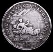 London Coins : A158 : Lot 903 : Birth of Prince James 1688 30mm diameter in silver by G.Bower (?) Obverse an infant seated in a crad...