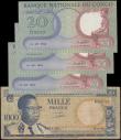 London Coins : A159 : Lot 1636 : Congo Democratic Republic (4), 1000 Francs dated 15th October 1961 series B858782, portrait J. Kasav...