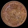 London Coins : A159 : Lot 3009 : Belgium 1 Centime 1846 6 over 1 KM#1.3 UNC or near so and colourfully toned with much eye appeal, Sc...