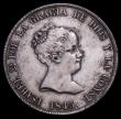 London Coins : A159 : Lot 3403 : Spain 4 Reales 1845 Madrid, Crowned M, CL KM#519.2 GVF/NEF, comes with old collector's ticket &...