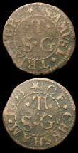 London Coins : A159 : Lot 351 : 17th Century London Bishopsgate Without 1655 I.H.M, Dickinson 30 Fine, Buckinghamshire Halfpenny 166...