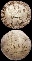 London Coins : A160 : Lot 1849 : Electrotype Halfcrown Charles I 1643 Oxford Mint, as S.2957 Briot style horseman, a British Museum e...