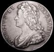 London Coins : A160 : Lot 2034 : Crown 1741 Roses ESC 123 Good Fine with an edge nick below the bust