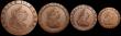 London Coins : A160 : Lot 2903 : Twopence 1797 Proof in Bronzed Copper Peck 1068 KT2, nFDC and nicely toned, Penny 1797 Proof in bron...