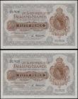 London Coins : A160 : Lot 326 : Falkland Islands 50 Pence (2) dated 25th September 1969, a pair of consecutively numbered notes seri...