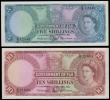 London Coins : A160 : Lot 329 : Fiji (2), 10 Shillings dated 28th April 1961 series C/3 22685, (Pick529), 5 Shillings dated 28th Apr...